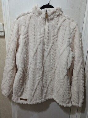 Simply Southern Quarter Zip Kate Cream Pullover, Medium